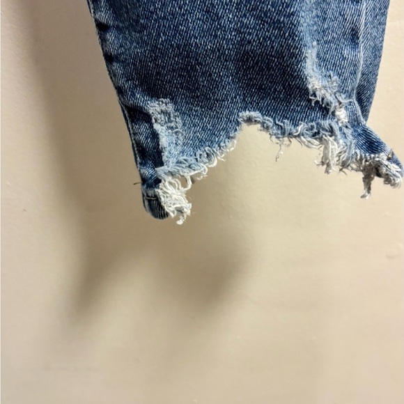 KanCan Blue Ankle Cropped Distressed Jeans 13/30 - Picture 4 of 7